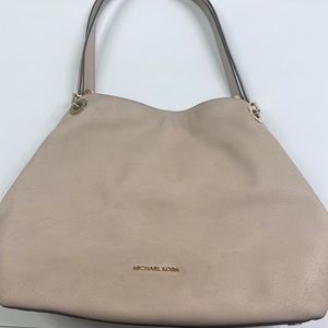 MICHAEL KORS RAVEN TOTE BAG SOFT PINK LEATHER /W/GOLD HARDWARE